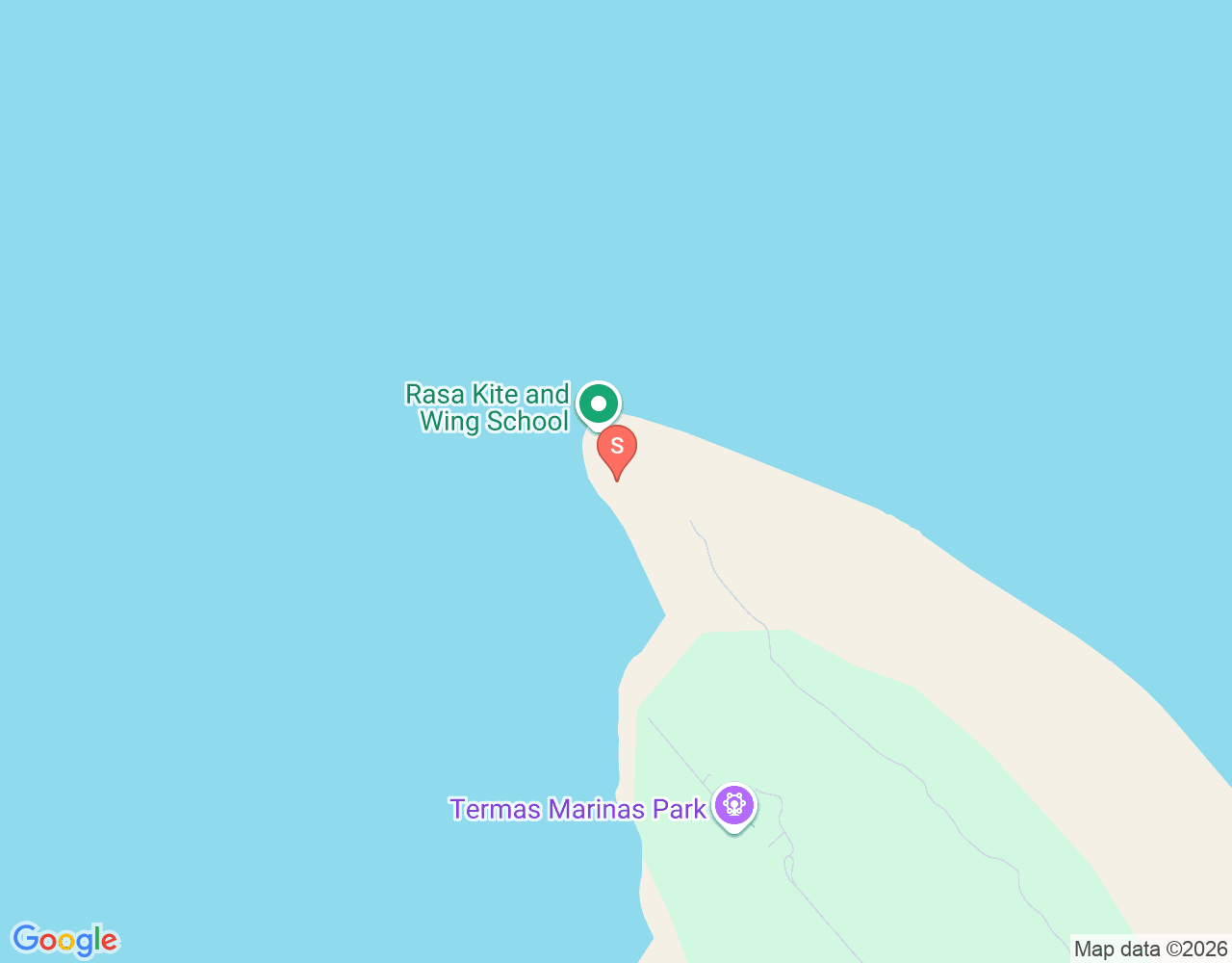 Mapa da localização de Punta Rasa kitesurf spot