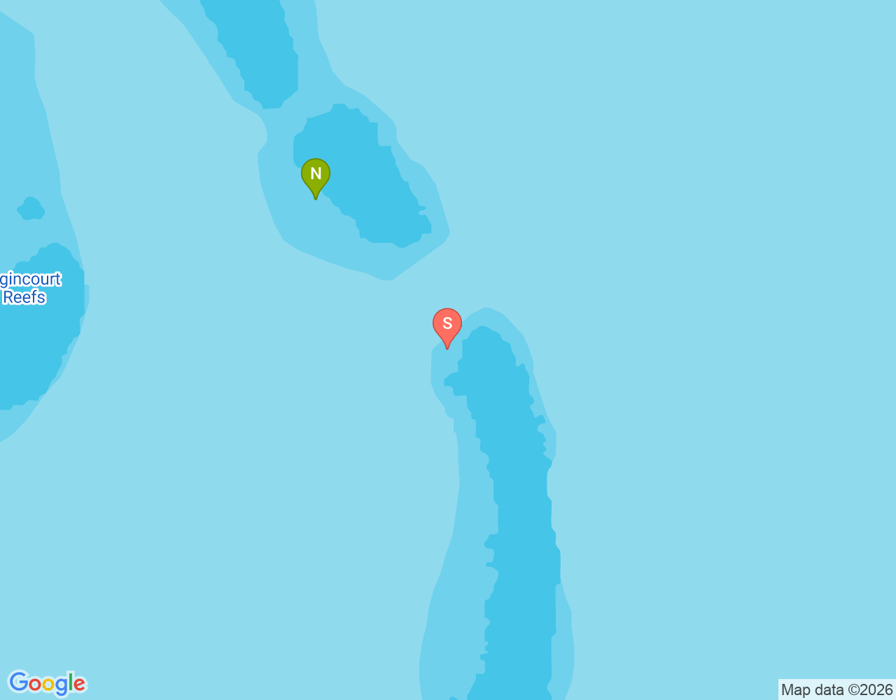 Mapa de ubicación de Agincourt Reef No. 1 - Trigger Fish City