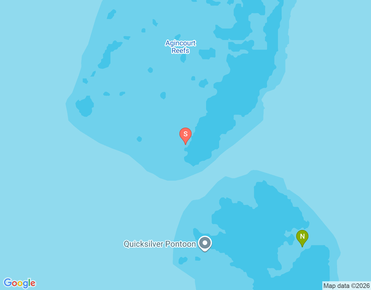 Mapa da localização de Agincourt Reef No. 4 - The Point