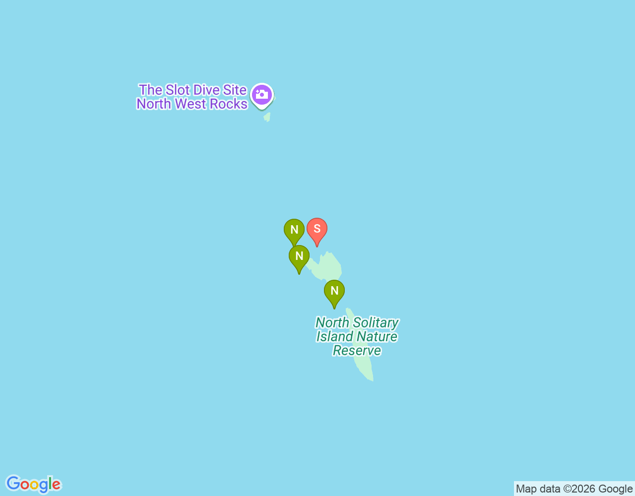 Mapa de ubicación de Anemone Bay