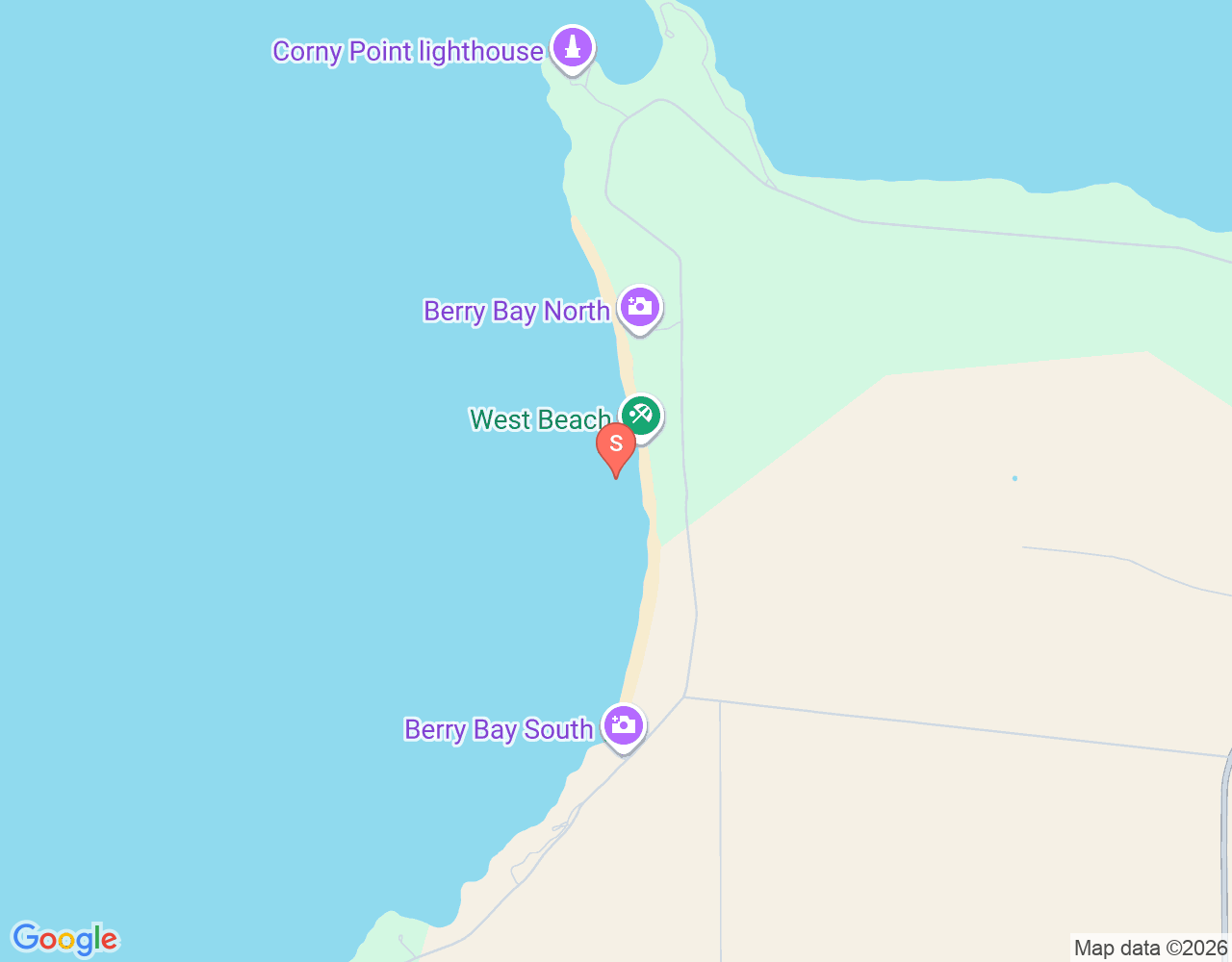 Mapa de ubicación de Berry Bay