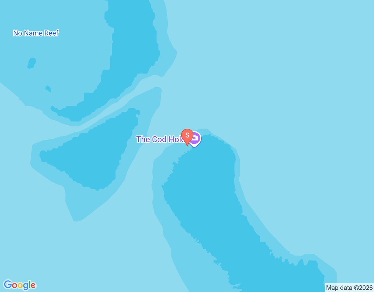 Mapa de ubicación de Cod Hole