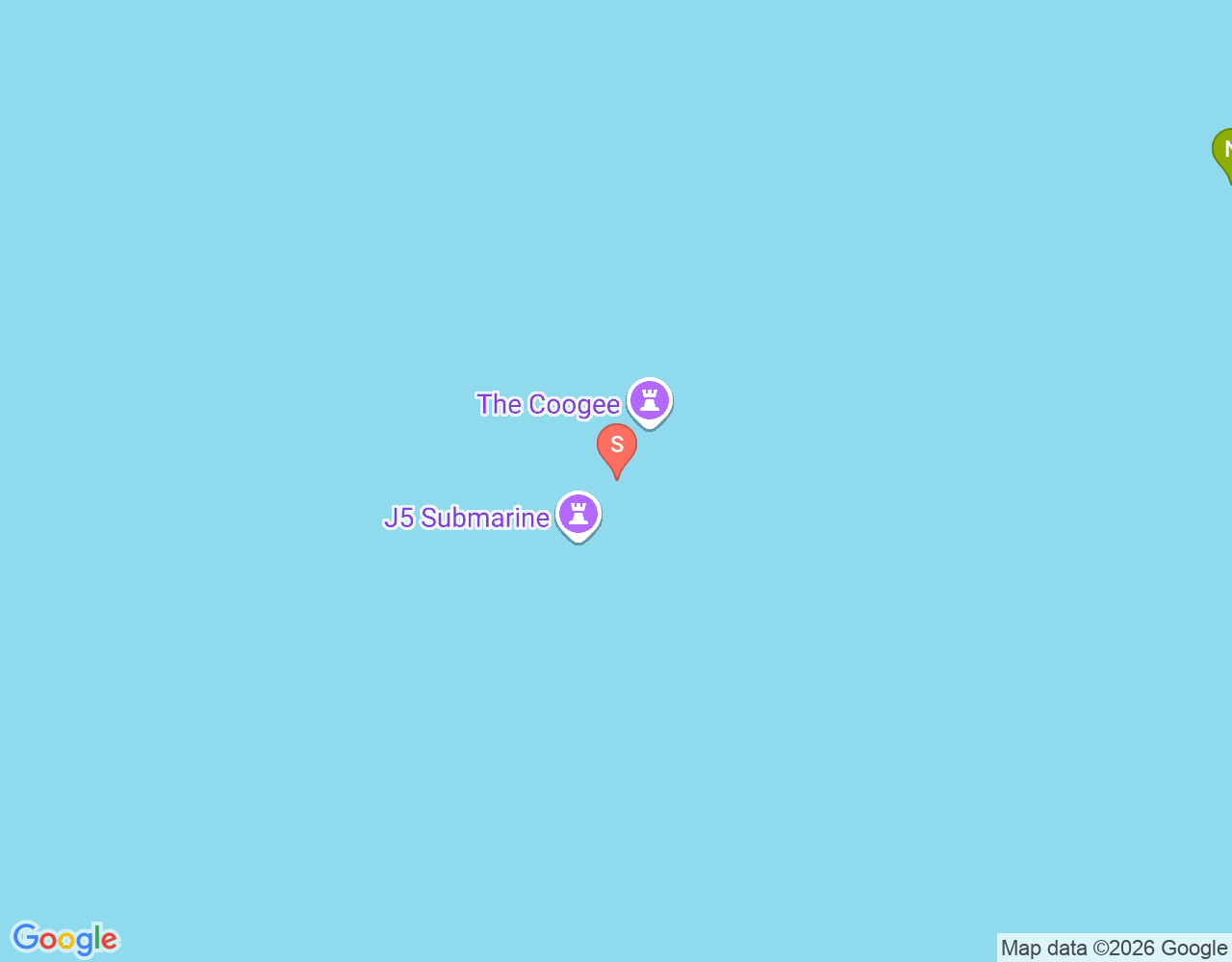 Mapa da localização de Coogee