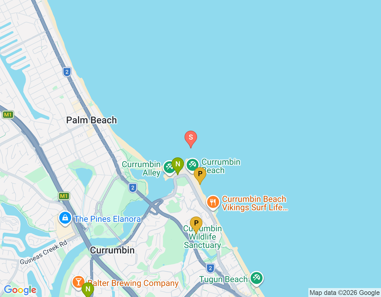 Currumbin Alley location map