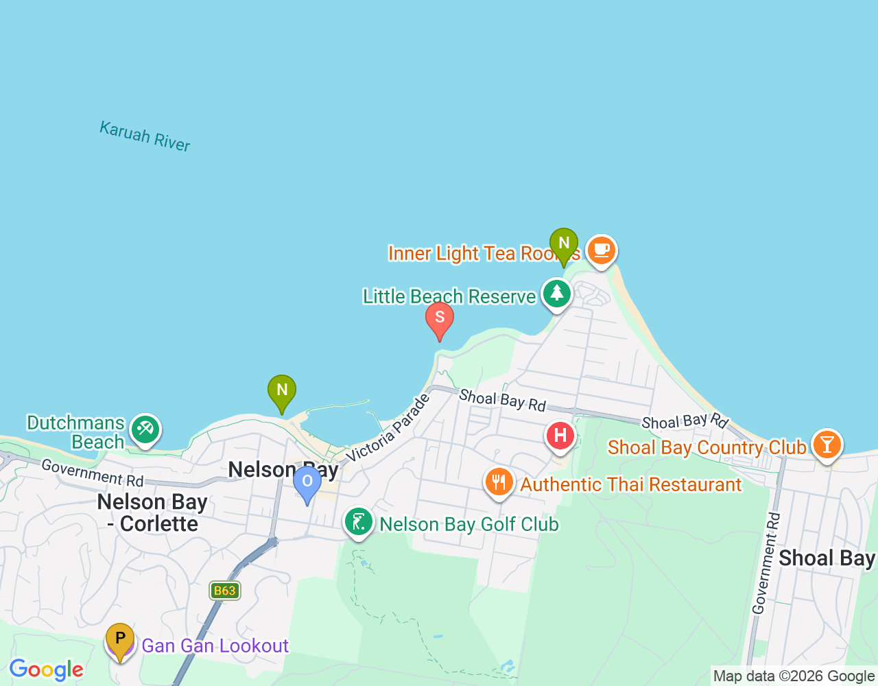 Mapa da localização de Fly Point