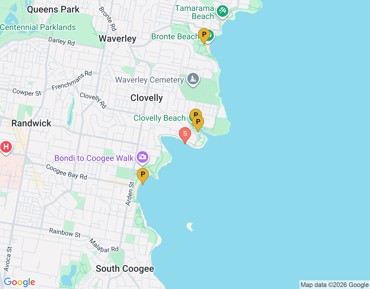 Gordons Bay Underwater Trip Start location map