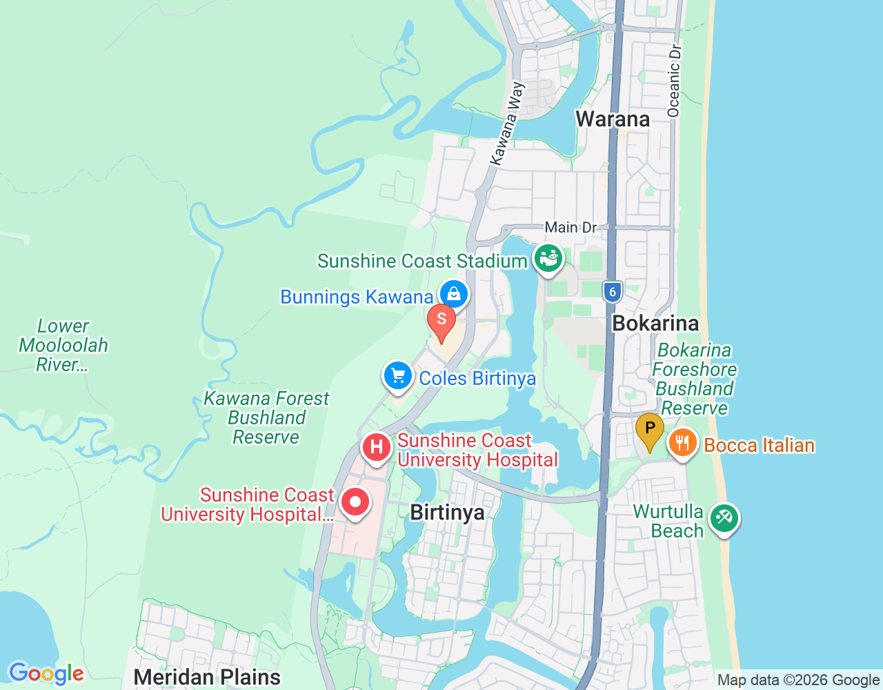 Sideways Surf Kawana location map