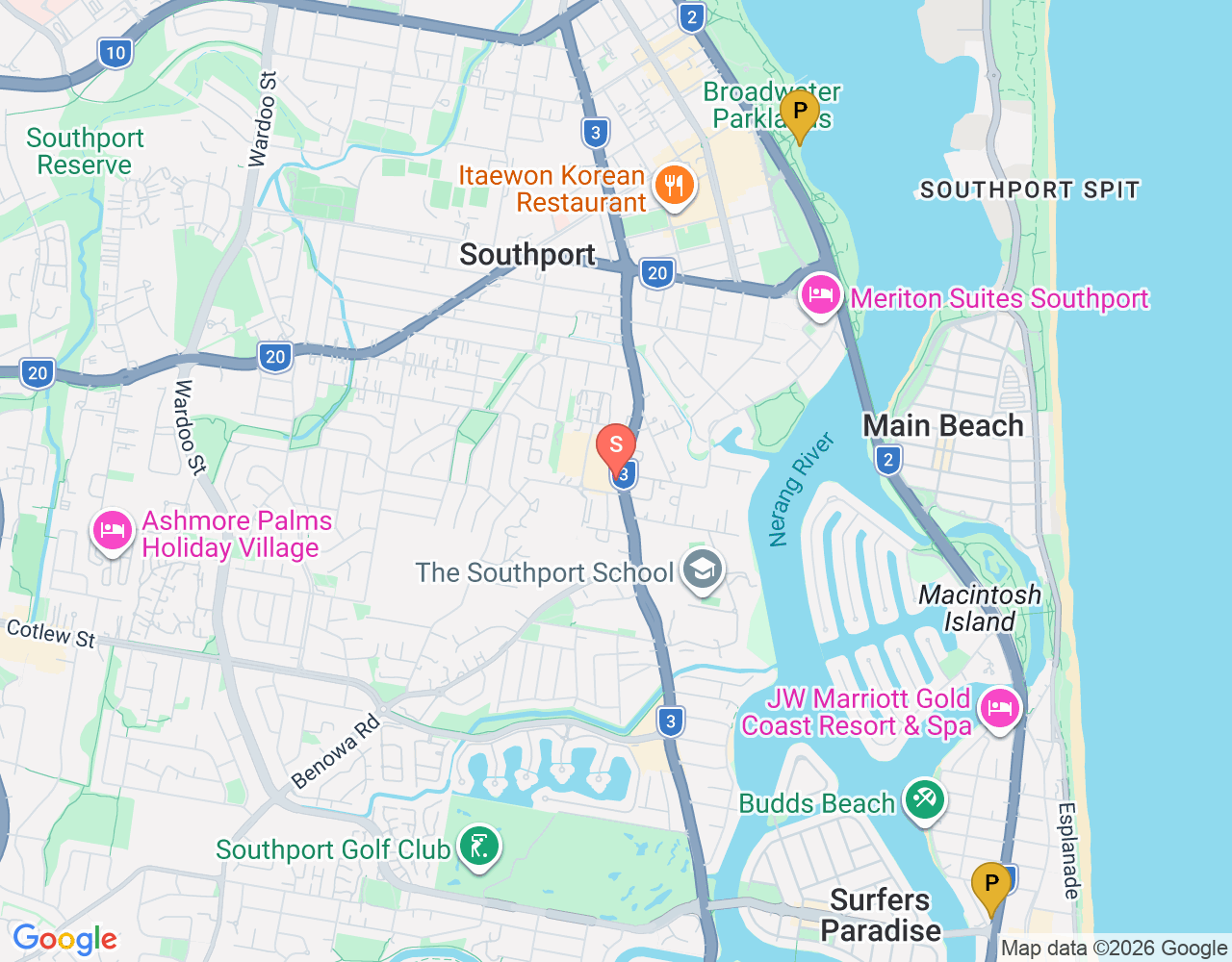 Surf FX location map