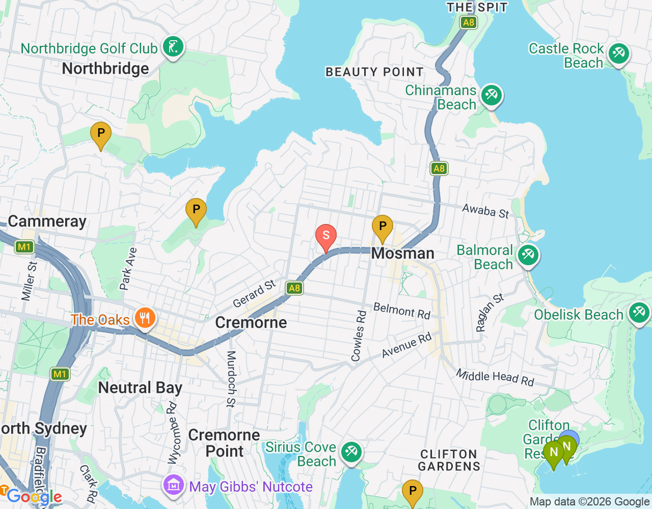 Surfection location map