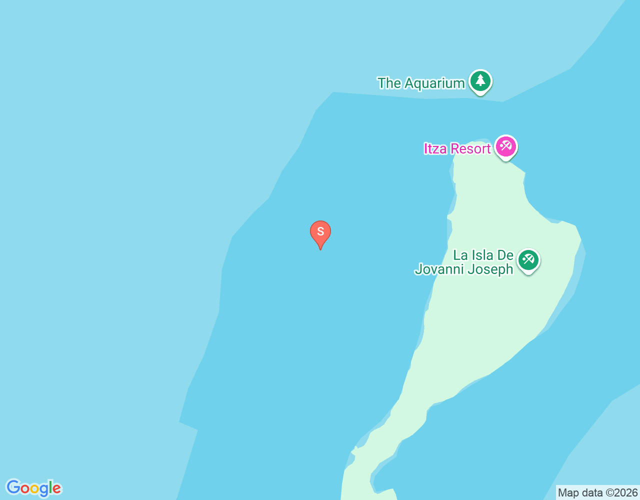 Mapa da localização de Long Caye Aquarium