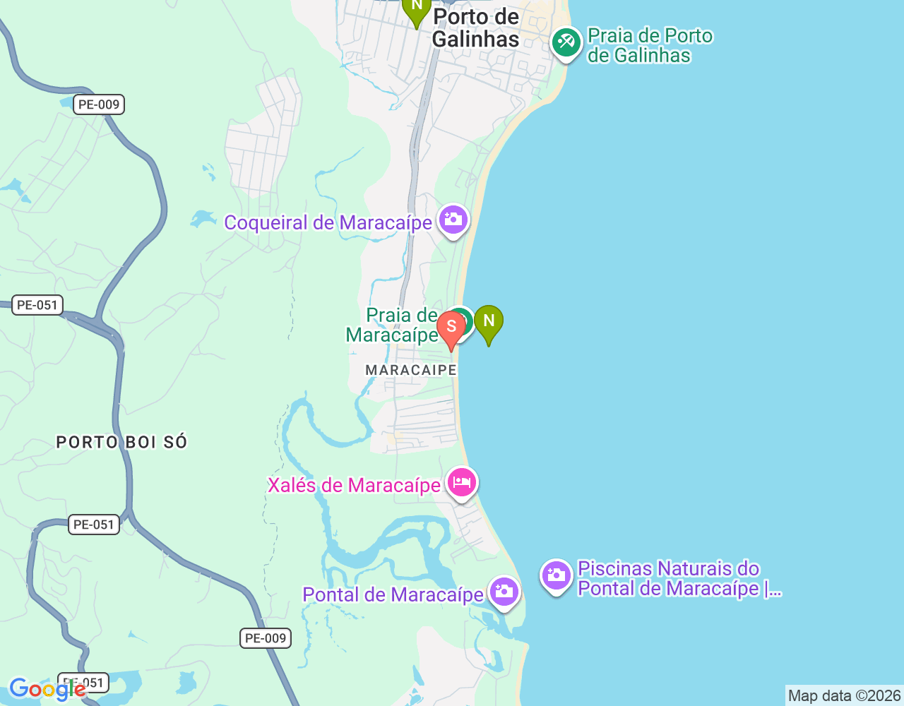 Mapa da localização de Atahallen école surf
