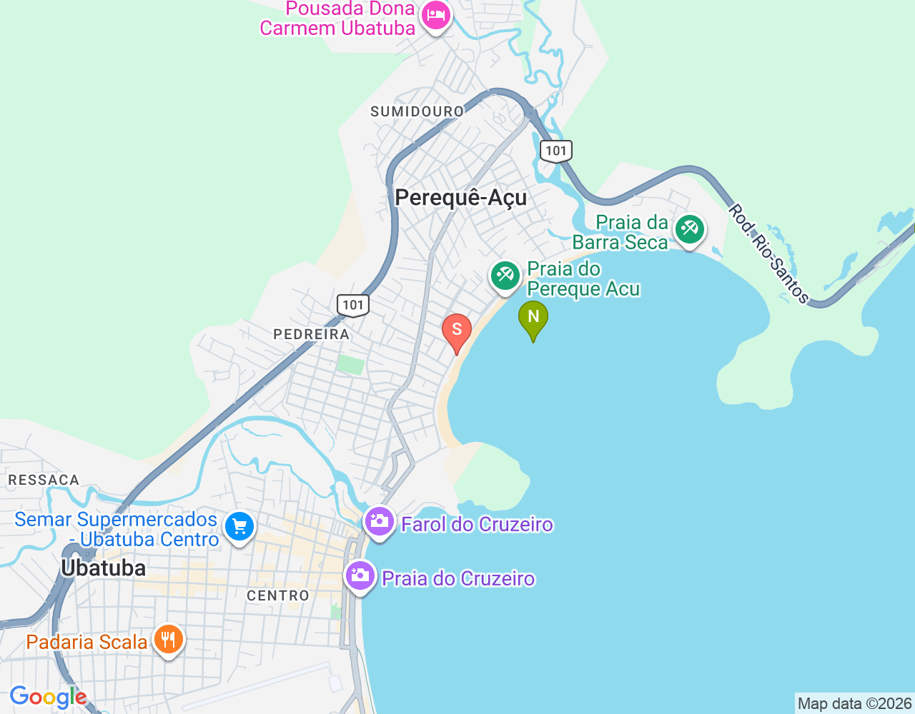 Mapa da localização de Escola Municipal de Surf