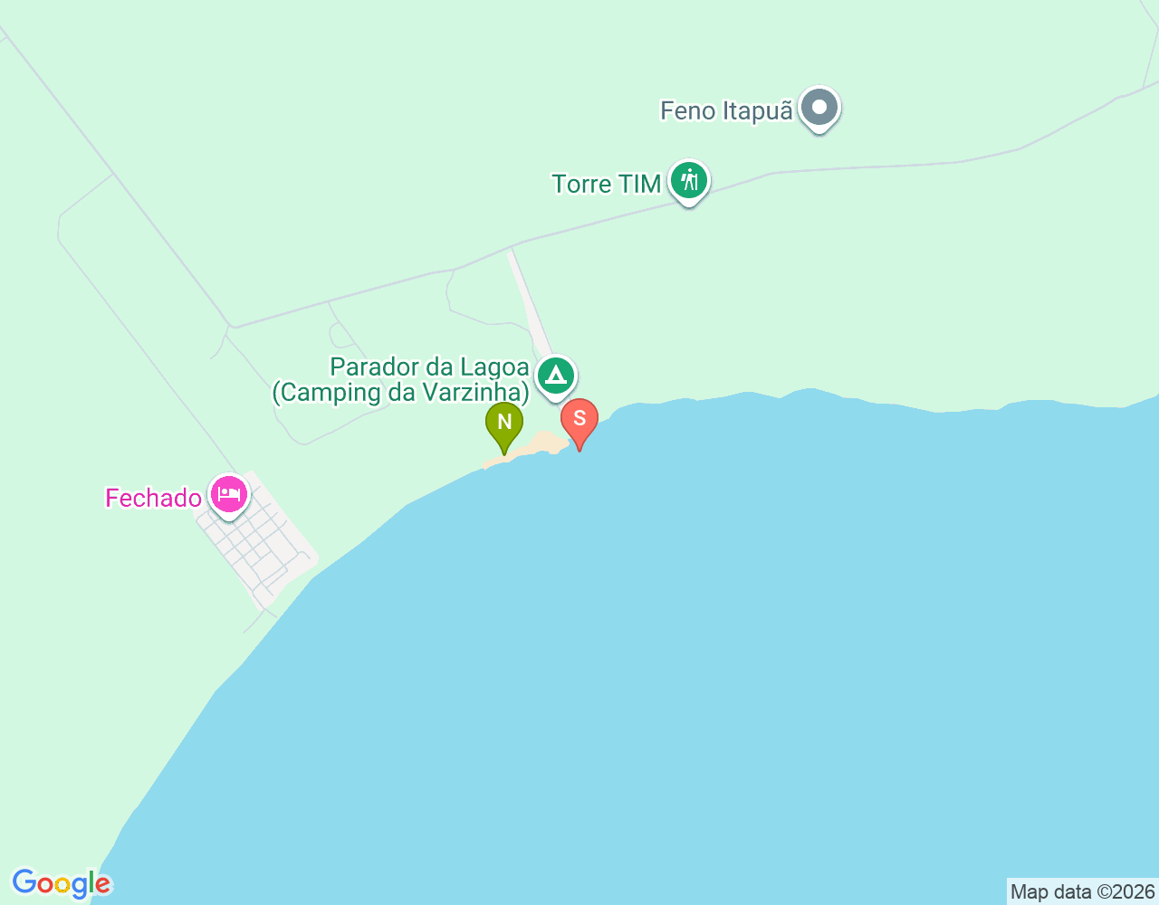 Mapa da localização de Kitesurf