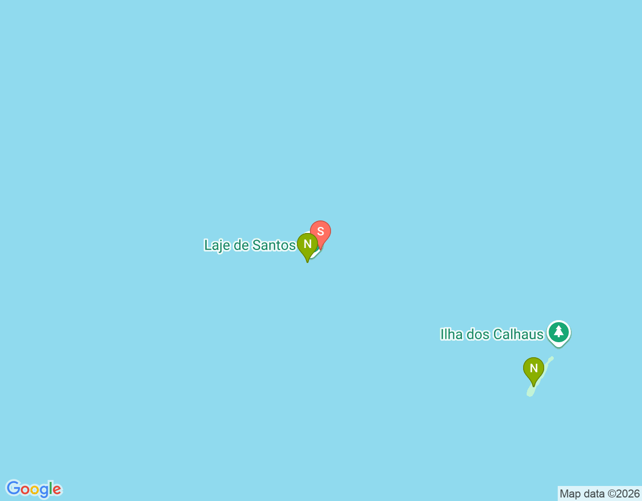 Mapa de ubicación de Laje de Santos
