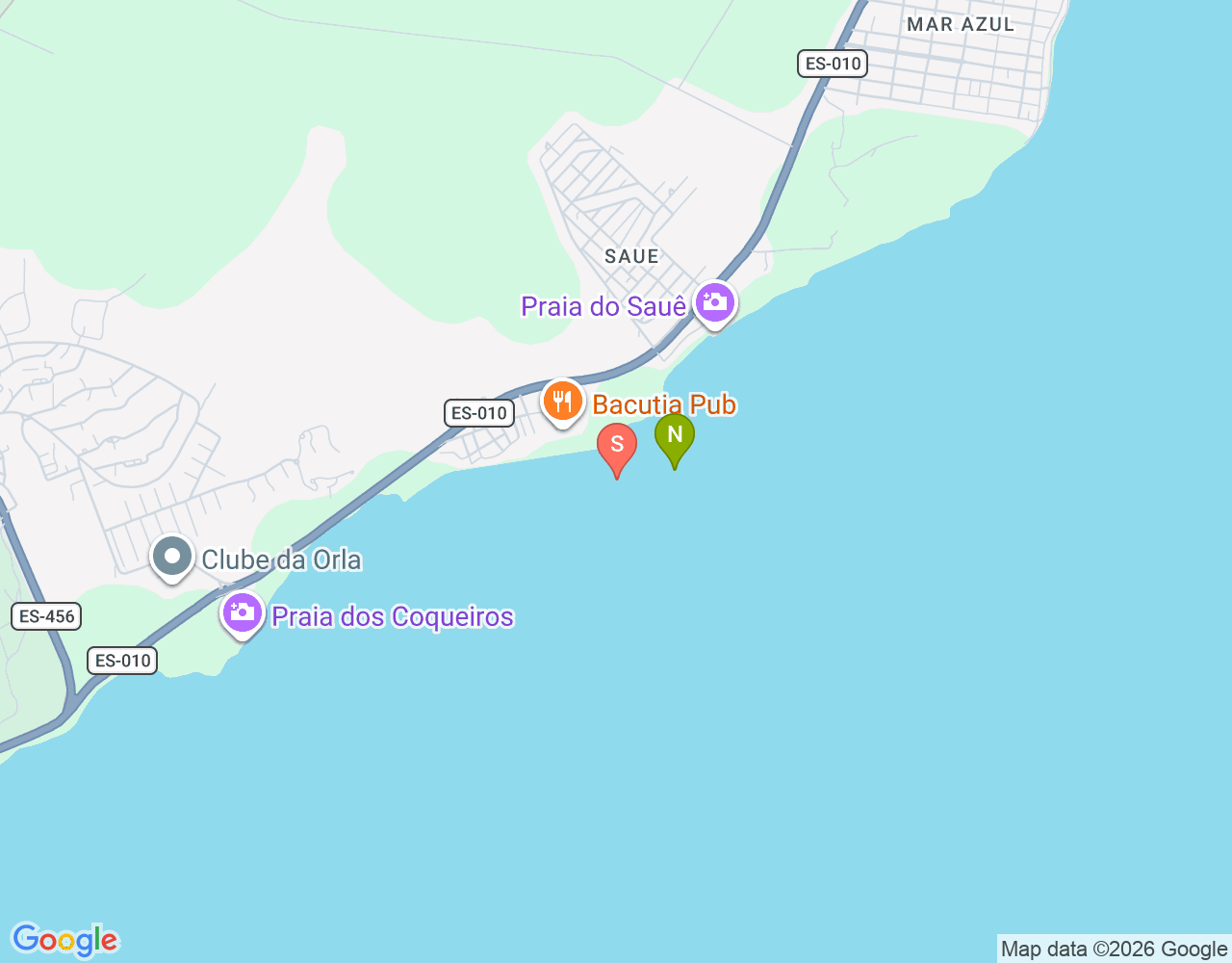 Mapa da localização de Pico de Surf do Urubu