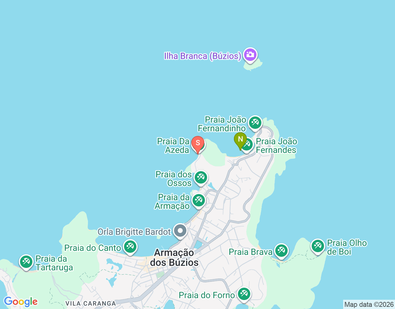 Mapa da localização de Praia Azeda