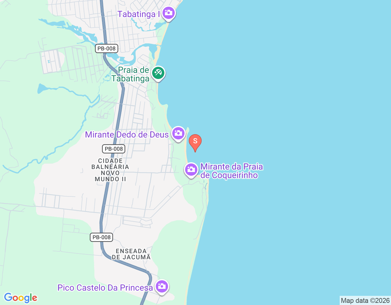 Praia de Coqueirinho location map