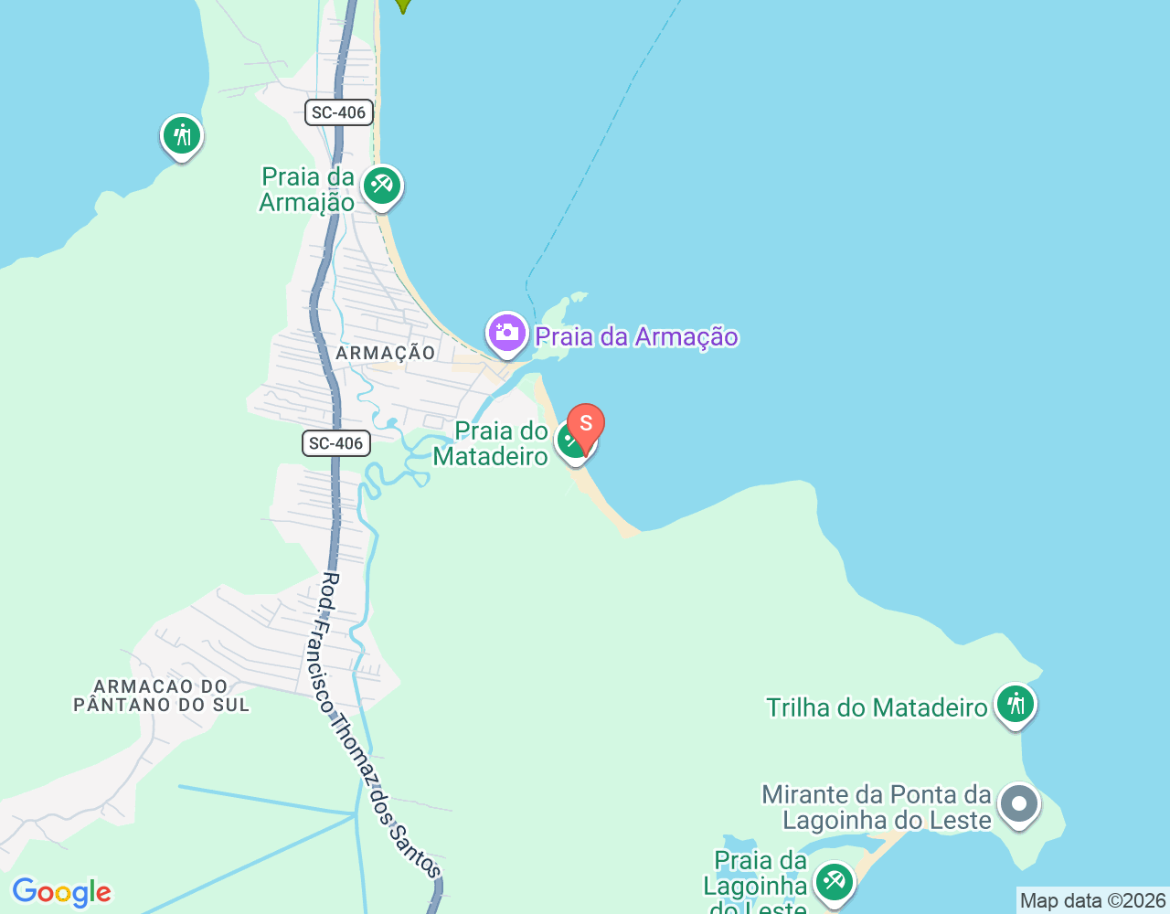 Mapa da localização de Praia do Matadeiro