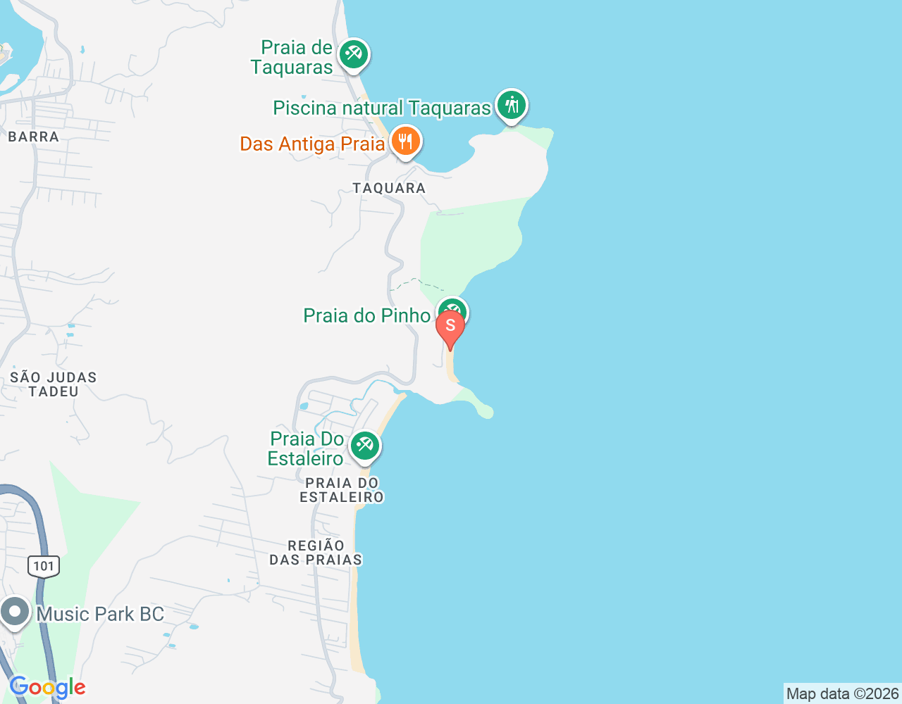 Praia do Pinho location map