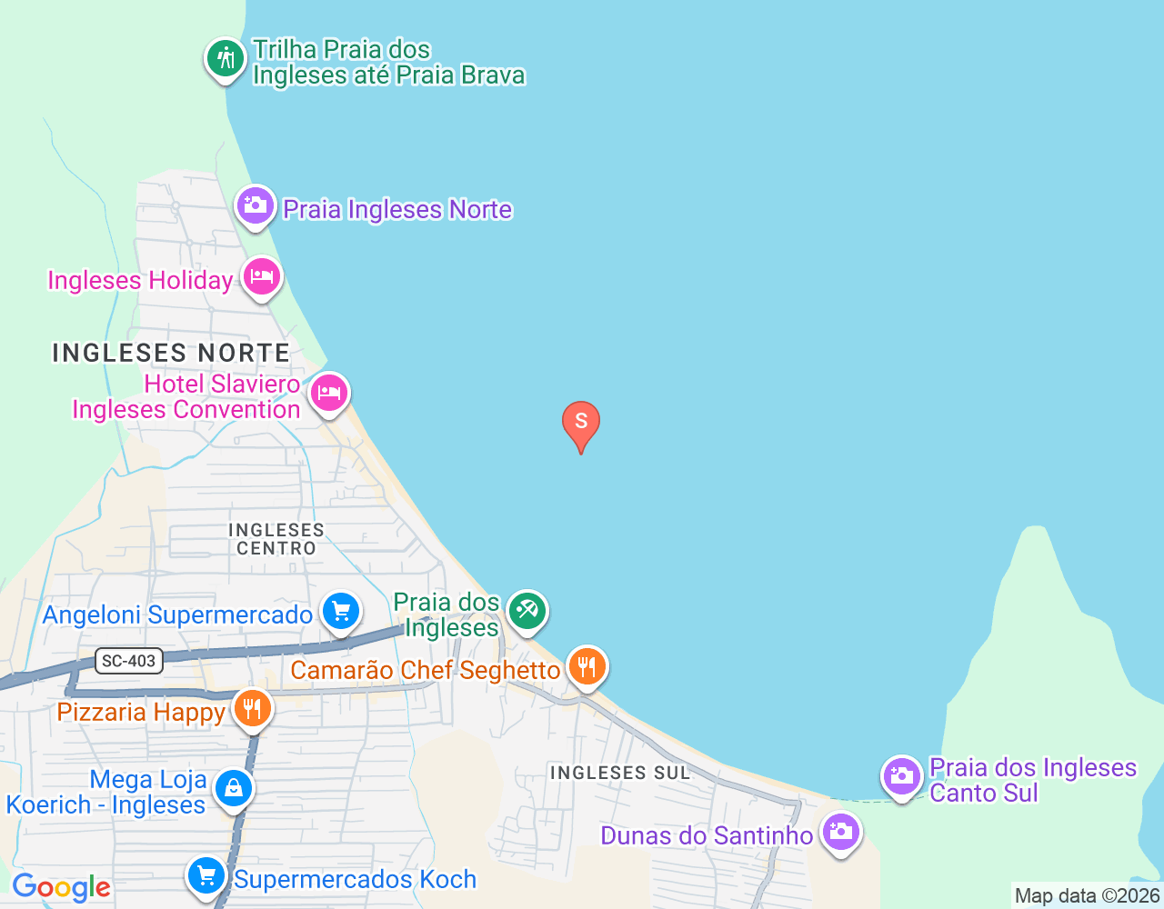 Praia dos Ingleses location map