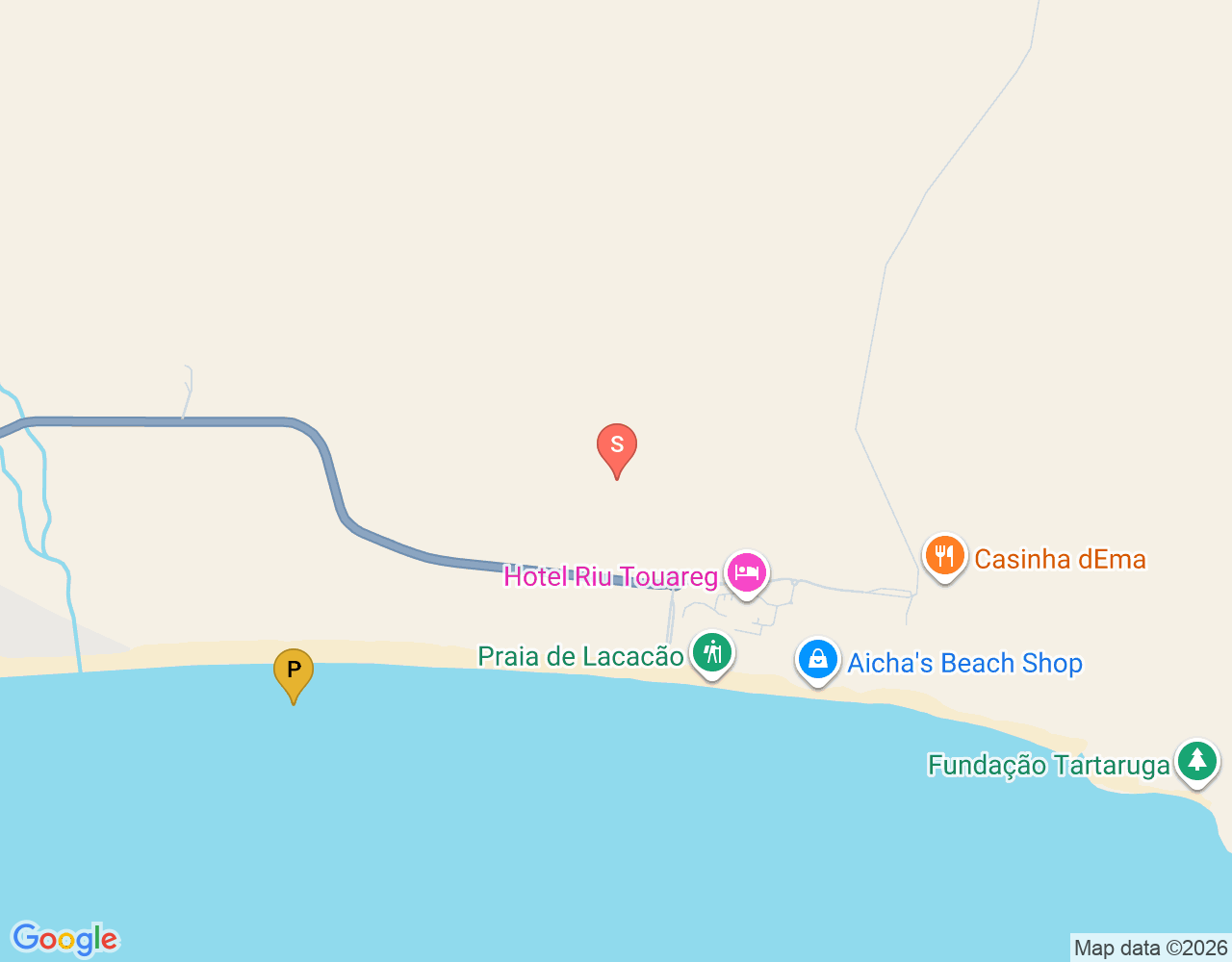 Mapa de ubicación de Boa Vista — Praia da Chave