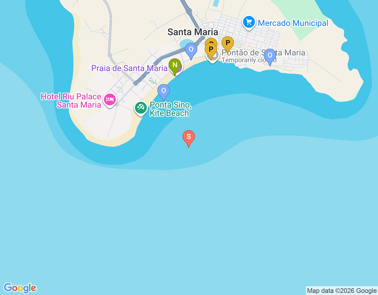 Mapa de ubicación de Kite Beach Sal