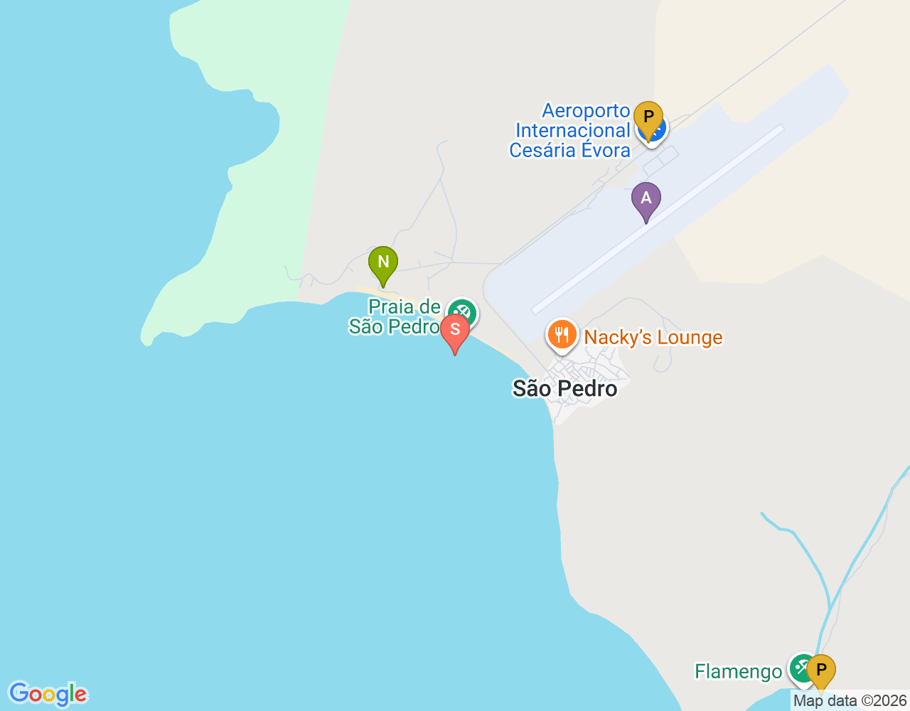 Praia de São Pedro location map