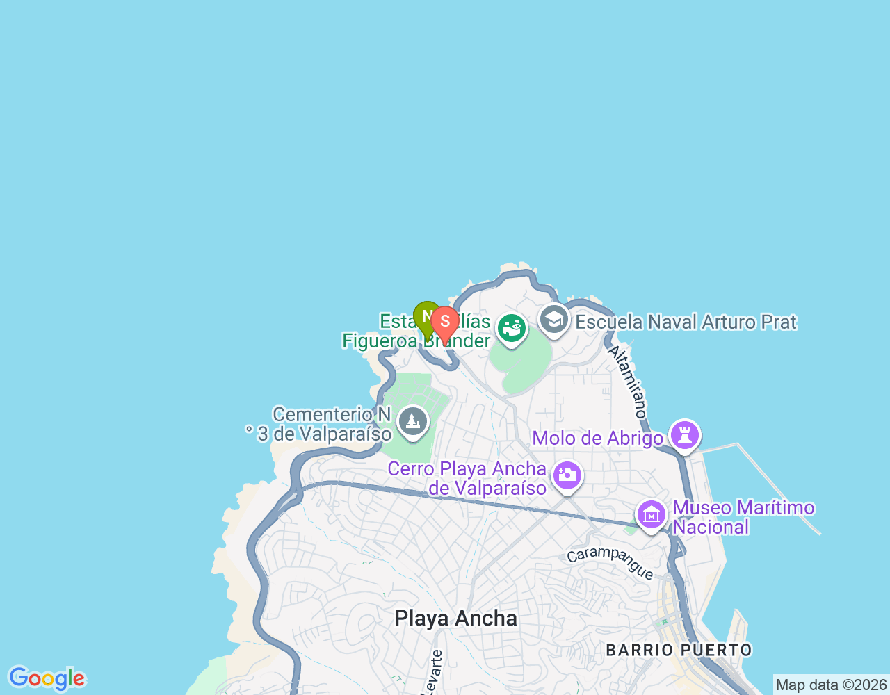 Mapa da localização de Valpo Sup