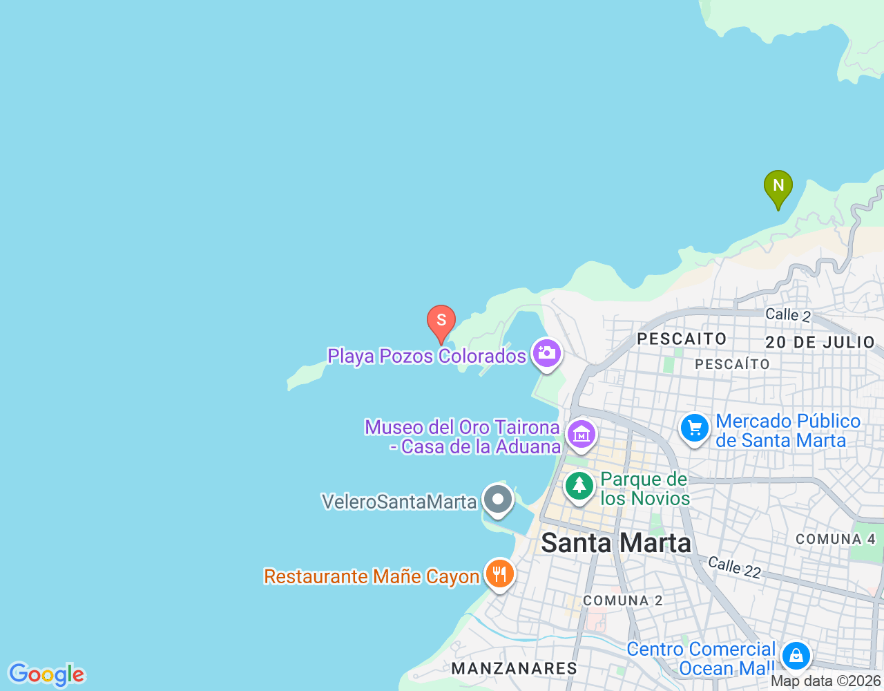 Barcazas location map