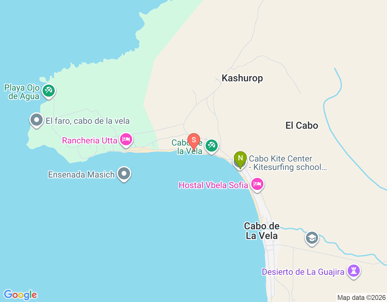 Mapa de ubicación de Eoletto Kite & Windsurf, Lodging