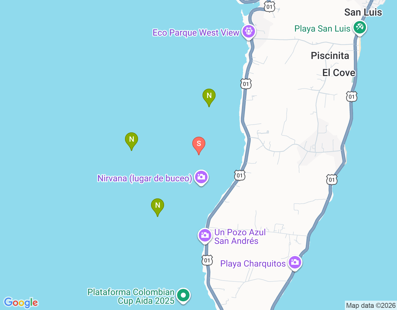 Mapa da localização de Nirvana