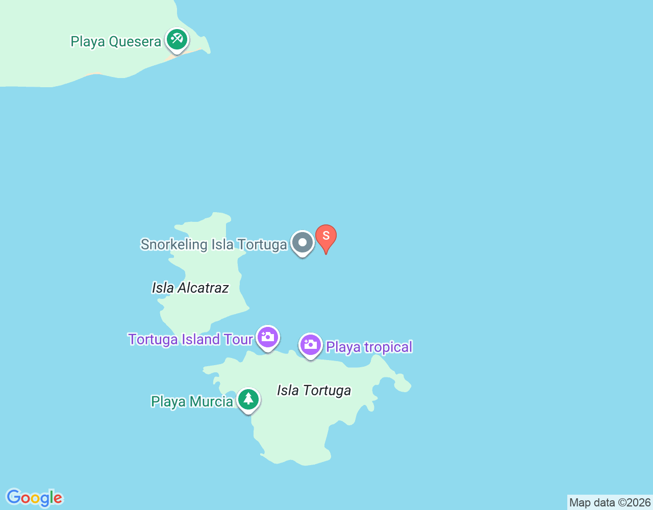 Diving and snorkeling point location map