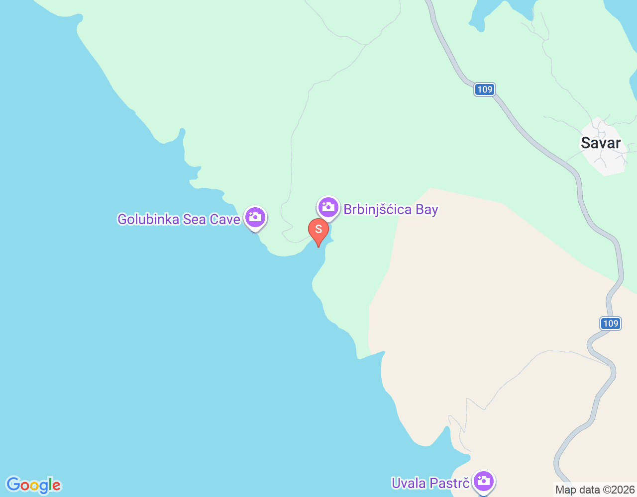 Mapa da localização de Brbišćica