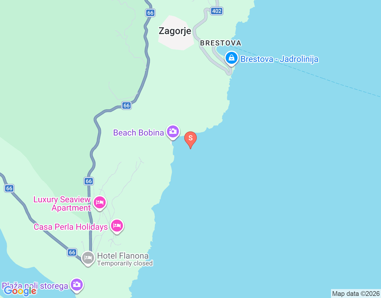 Bucht Bobina (Wrack) location map
