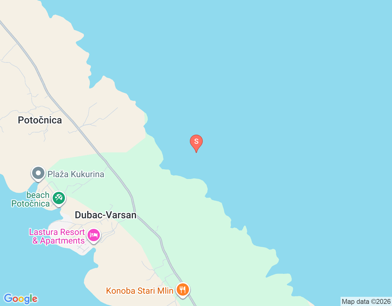 Bucht Mrzlanovica (Wrack) location map