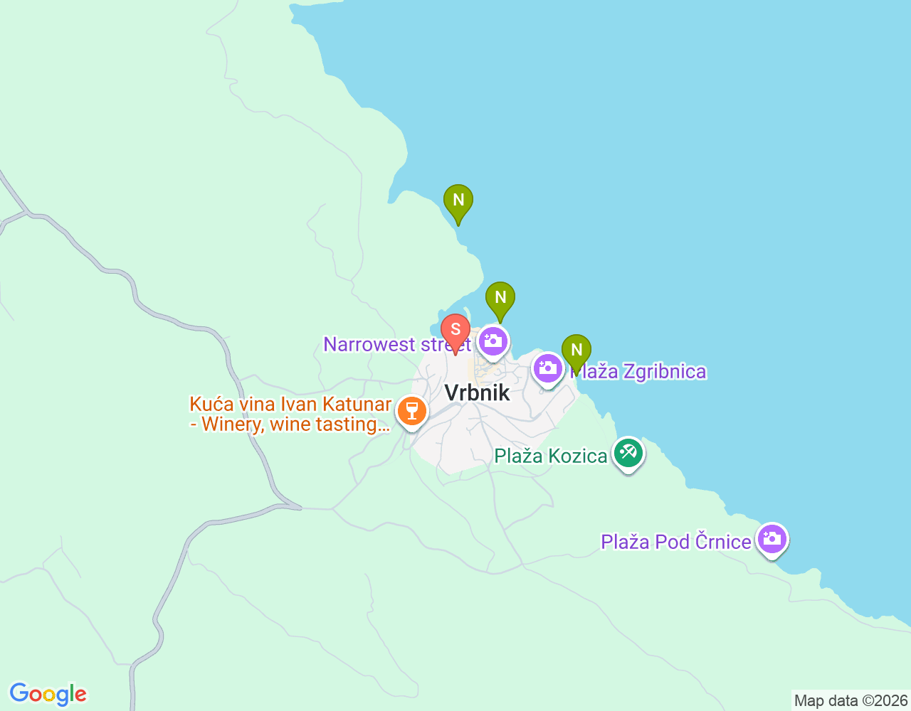 Dive Loft Krk location map