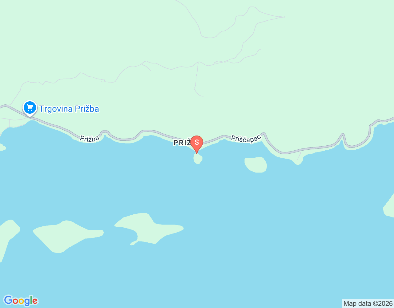 Mapa da localização de Ronilački centar Prišćapac