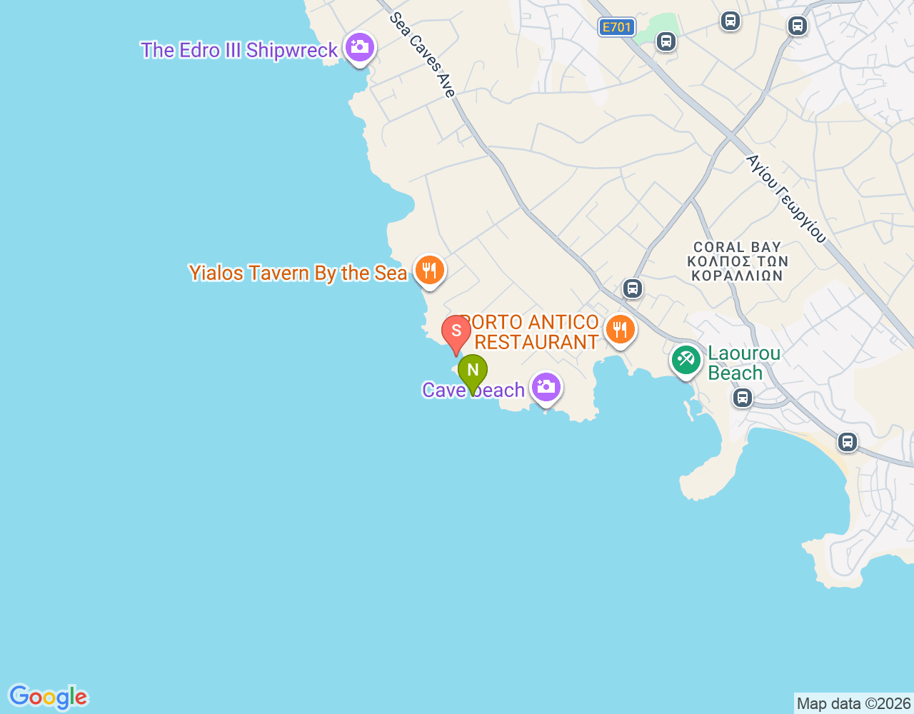 Mapa da localização de Church Bay