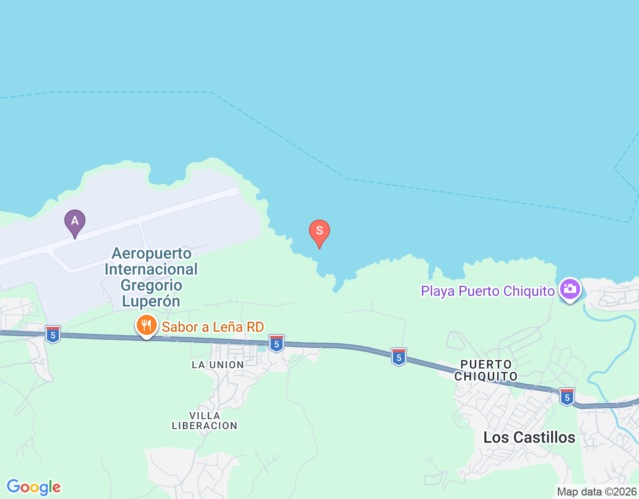 Mapa da localização de Five Rocks