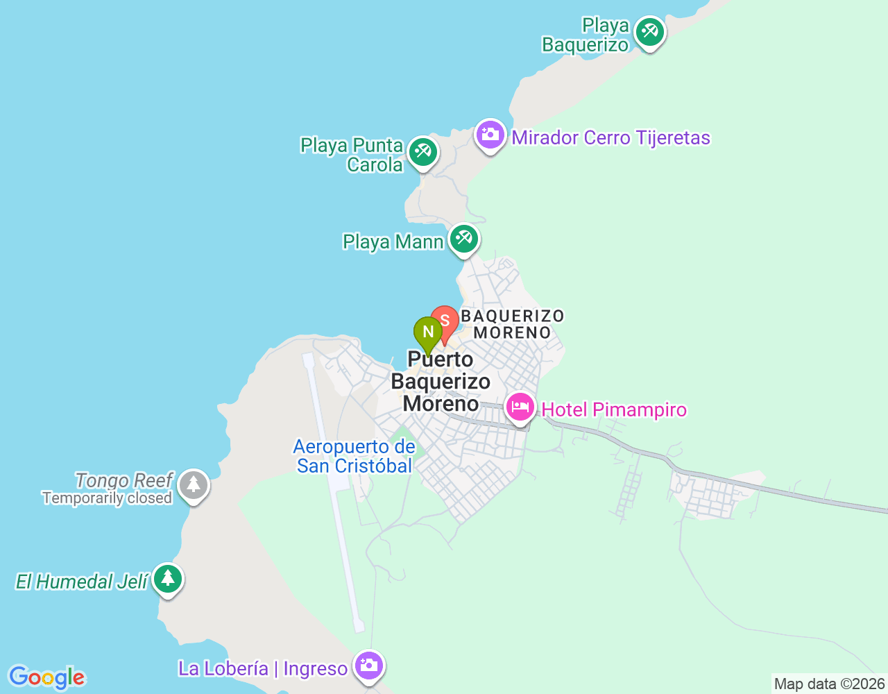 Mapa de ubicación de Galapagos fan dive