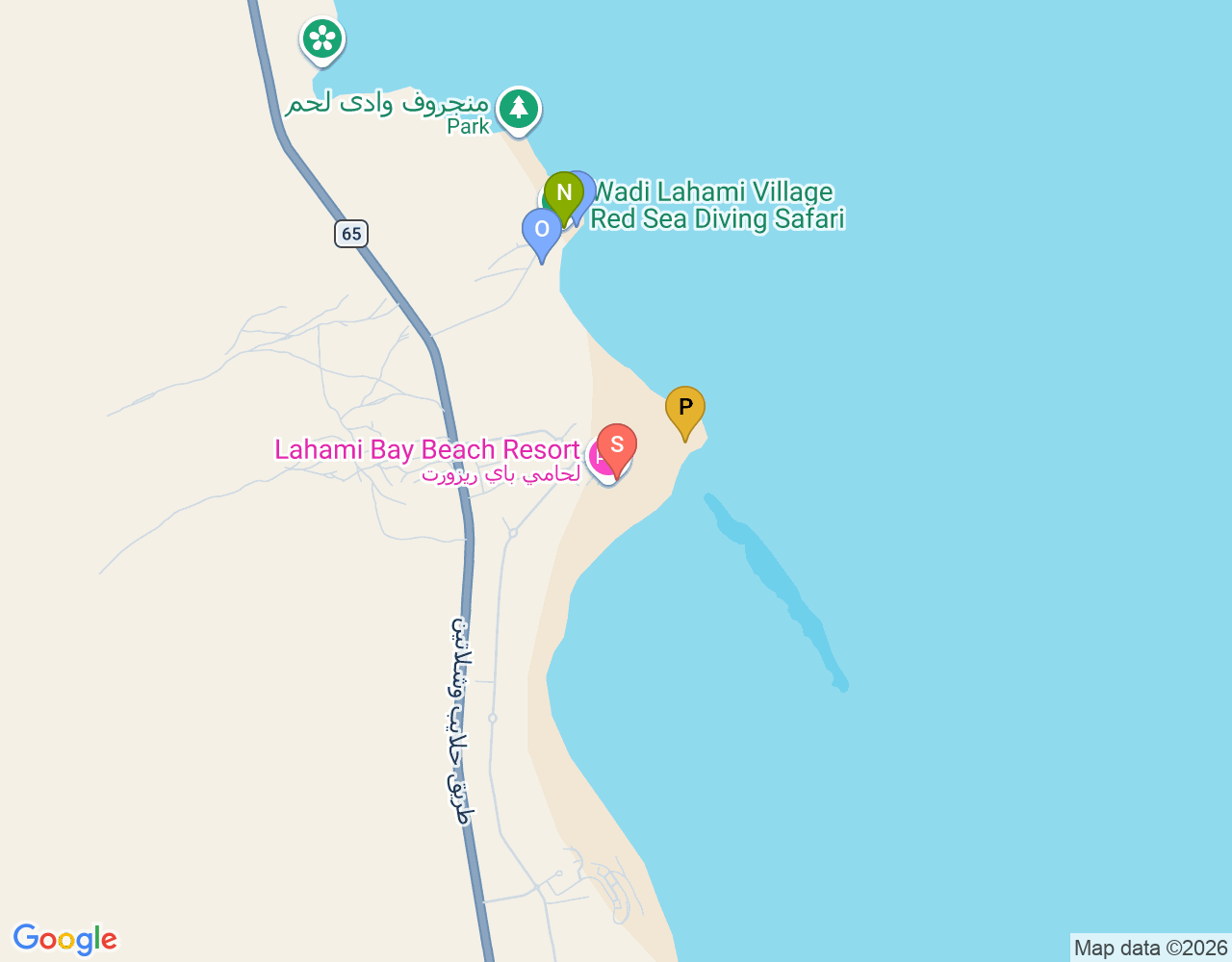 Mapa de ubicación de Barakuda Lahami Bay