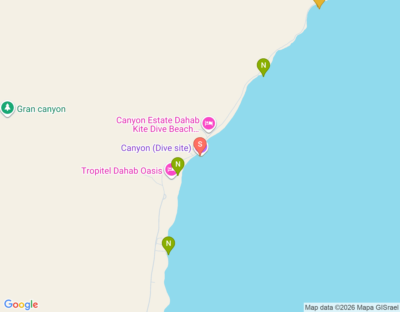 Mapa da localização de Canyon