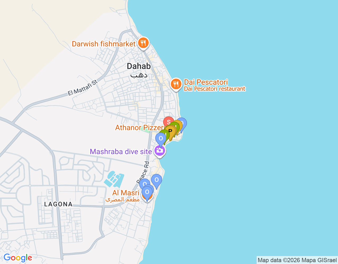 Free Dive Dahab location map
