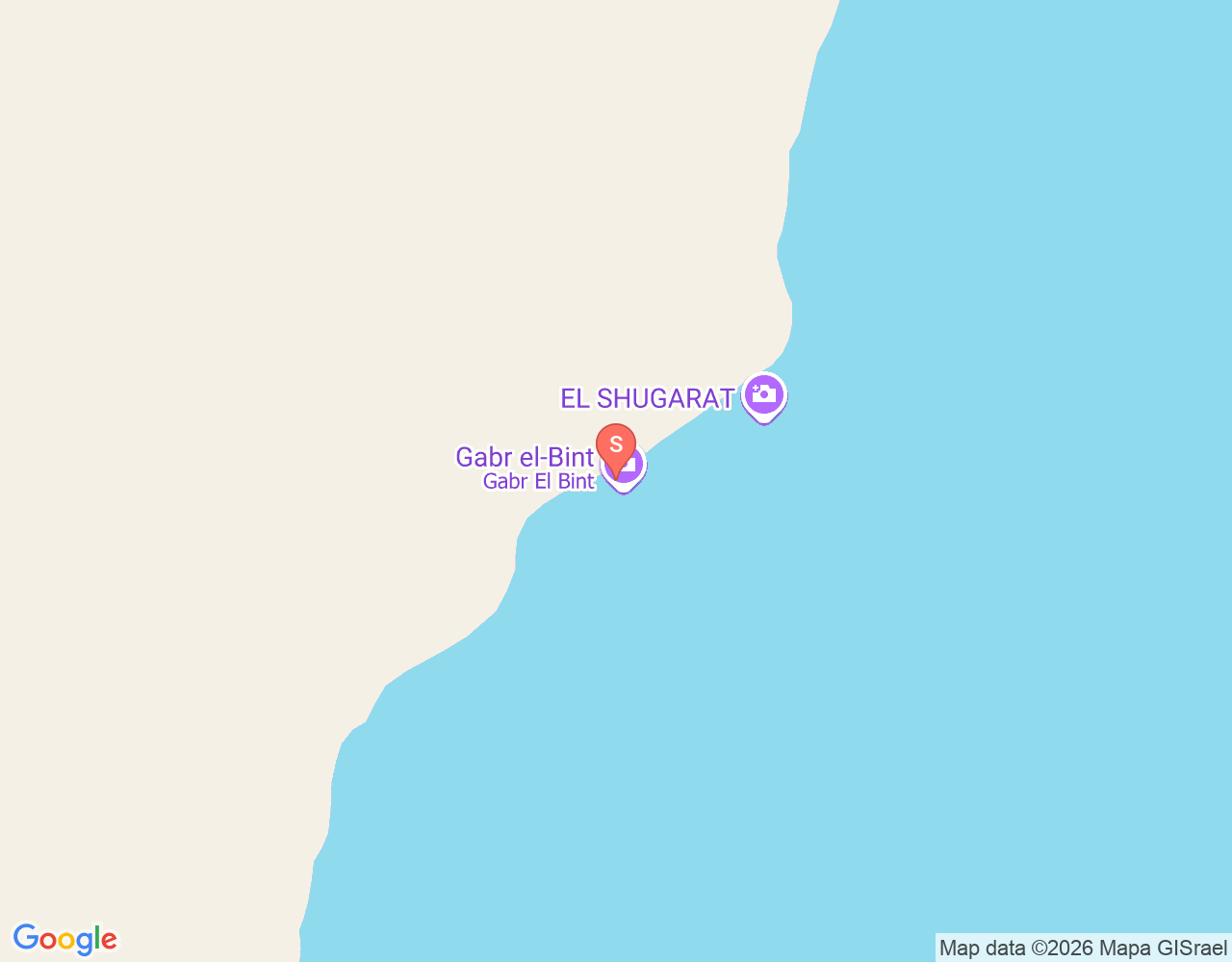 Mapa da localização de Gabu El Bint