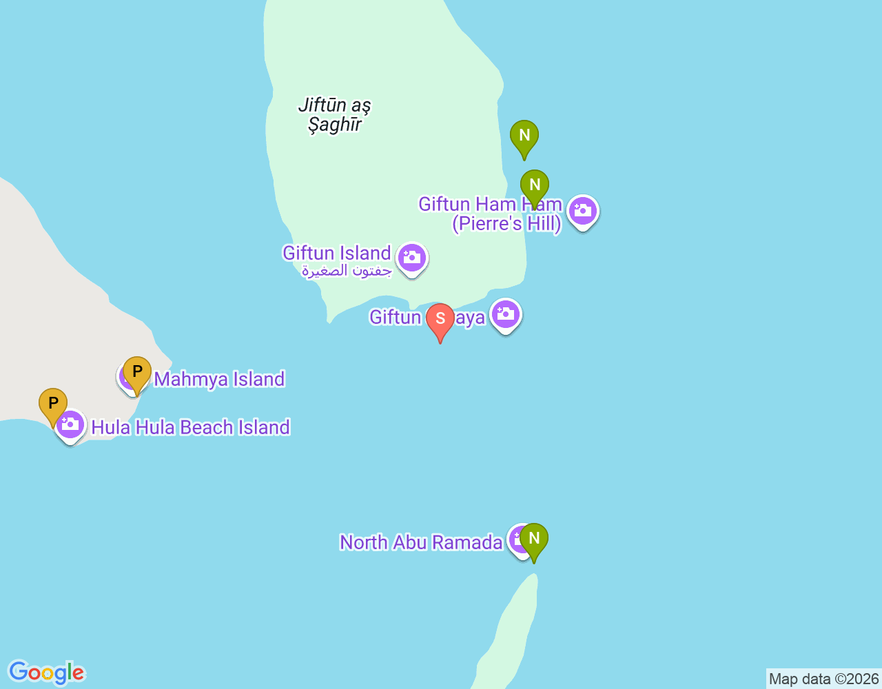 Mapa da localização de Giftun Soraya