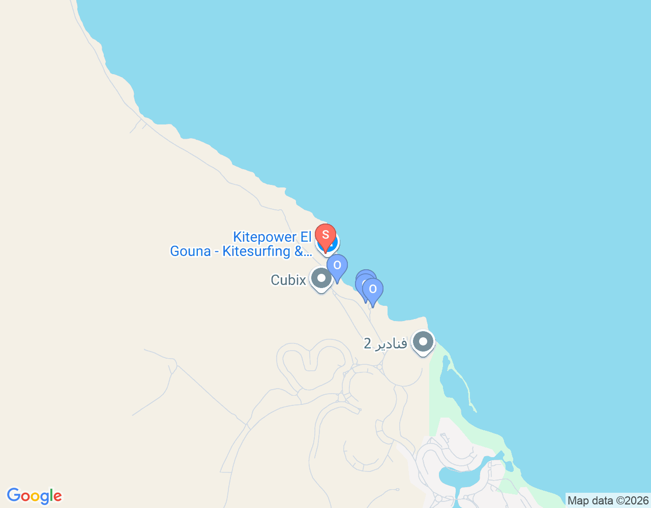 Mapa da localização de Kitepower El Gouna - Kitesurfing & Wingfoiling