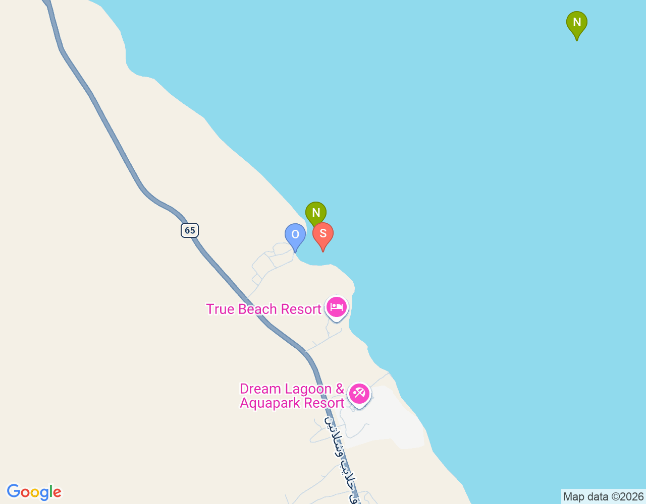 Mapa da localização de Marsa Nakari South reef