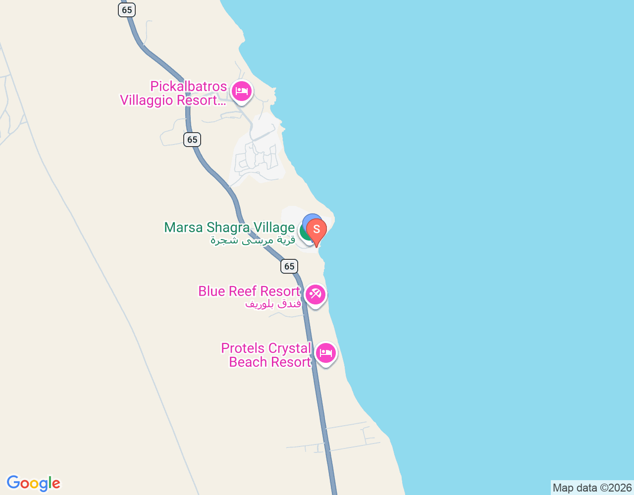 Marsa Shagra - Diving Shade location map
