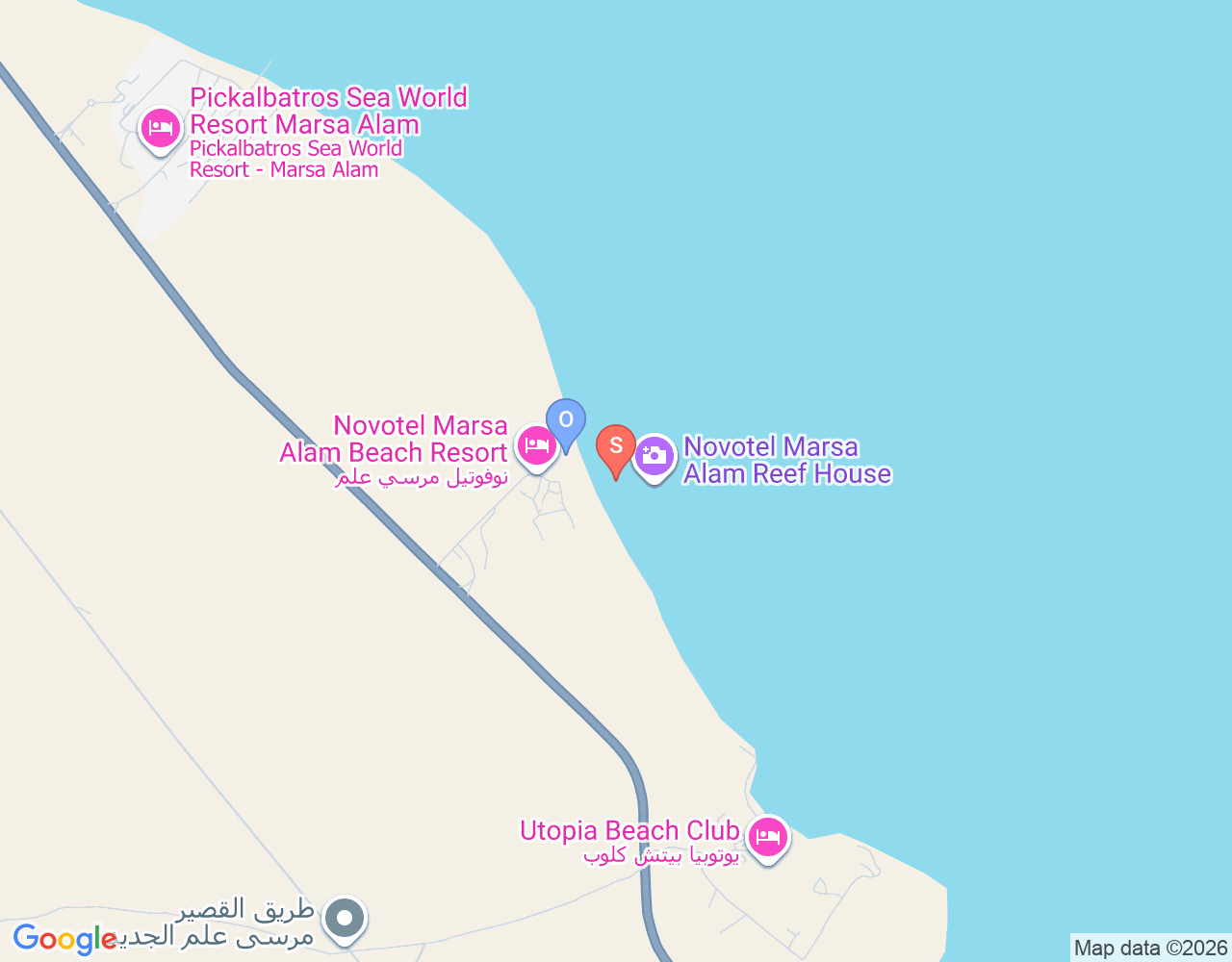 Mapa da localização de Novotel House Reef