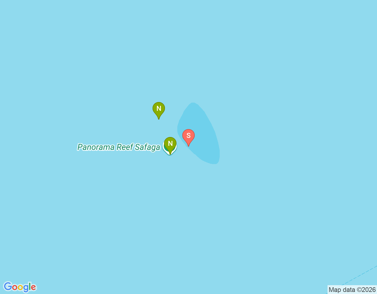 Mapa da localização de Panorama Reef East